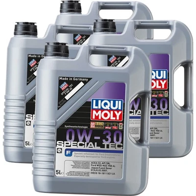 4x 5L Liqui Moly Special Tec F 0W30 Aceite Apto para Api Sn Ford WSS-M2C 950A - Imagen 1 de 4