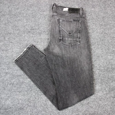 Pantalones de mezclilla ajustados Hudson AXL para hombre 36X31 (ACtual 34X31) gris desgastados Foto 1 de 4