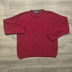 Chaps Ralph Lauren Pullover Herren XXL rot eng gestrickt Fischgrät Rundhals Logo - Bild 1 von 14
