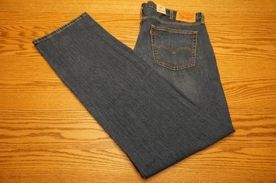 NUEVO CON ETIQUETAS PARA HOMBRES LEVI JEANS 559 Múltiples Tallas Grandes y Altas Relajado Recto Eco Facilidad Azul Foto 1 de 2