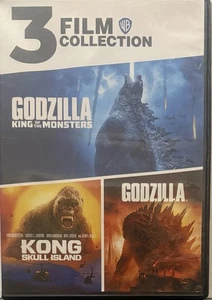 Godzilla King Of The Monsters Kong Skull Island 3 Film Collection DVD Set - Picture 1 of 3