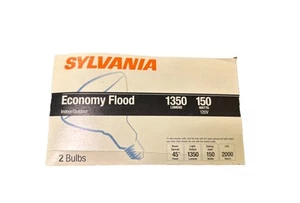 NEW Sylvania economy flood 2 bulbs 1350 lumens 150 watts Utility Home Office - Picture 1 of 4