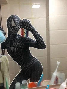 The Amazing Spider-Man 3 Negro Veneno Spider-Man Medias Disfraz Traje LO ÚLTIMO - Imagen 1 de 7