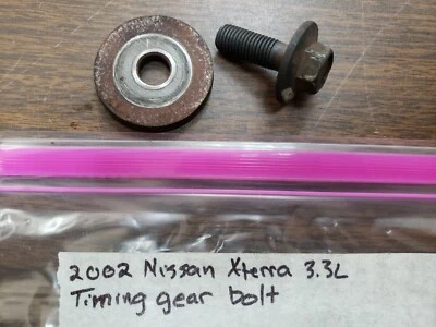 Nissan Xterra Frontier 2000-2004 árbol de levas transmisión engranaje correa de distribución engranaje perno Foto 1 de 2