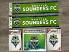 LOT neuf de 5 autocollants pare-chocs et autocollants vinyle Seattle Sounders FC MLS Soccer