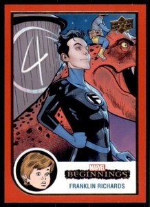 2022 UD Marvel Beginnings Base Red Border #47 Franklin Richards