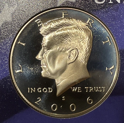 2006 S PROOF CLAD KENNEDY HALF DOLLAR FROM PROOF SET - Free Shipping Cover