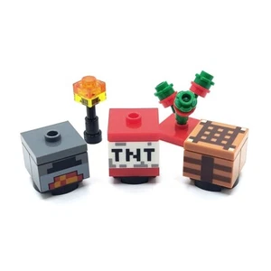 Genuine LEGO® 5x Minecraft Items TNT Bomb Furnace Torch Crafting Table Flowers - Picture 1 of 1