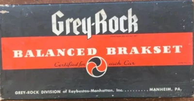 FORRO DE FREIO TRASEIRO, Compatível com 1952 LINCOLN CARROS DE PASSAGEIROS; GREY ROCK #BB2038D - Imagem 1 de 3