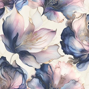 Muriva Elysian Floral Wallpaper Metallic Marble Flowers Stylish Multi 212501 - Picture 1 of 7