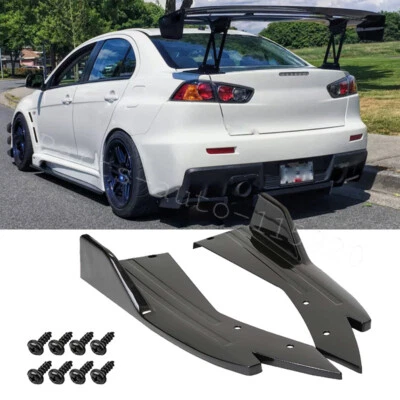 For Mitsubishi Lancer Mirage Rear Bumper lip Spoiler Splitter Diffuse Glossy Foto 1 de 4