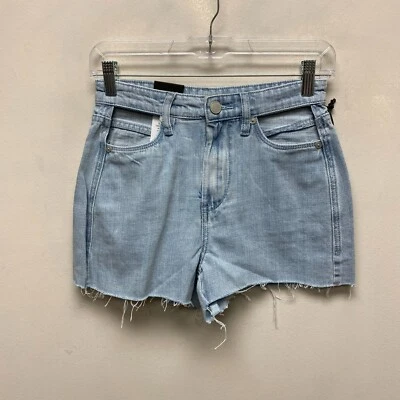 Pantalones Cortos de Denim Blank NYC Azul Bolsillos Recortados Algodón Tiro Alto Dobladillo Crudo 24 Nuevos Foto 1 de 4