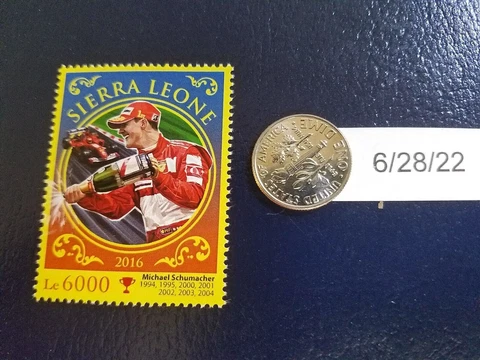 Michael Schumacher Race Car Driver 2016 Sierra Leone Perforated Stamp Cover