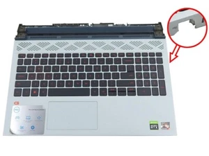 DELL G15 5510 5511 5515 KEYBOARD PALMREST TOUCHPAD ASSEMBLY GRAY FK7HR *DAMAGE* - Afbeelding 1 van 2