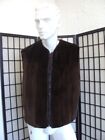 New Refurbished Sheared Dark Ranch Mink Fur Vest Men Man (Women Woman) Size All