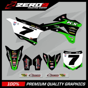 Custom MX Graphics Kit Motocross : KAWASAKI KX 85 1998 - 2021 - FAZE BLK/GRN - Picture 1 of 6