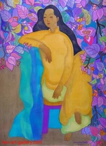 Ta Phuong Thao Ao dai girl #1 original Art In Heart - Picture 1 of 1