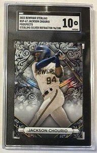 2023 Bowman Prospects Jackson Chourio Sterling Silver Refractor 86/100 SGC 10! - Picture 1 of 2