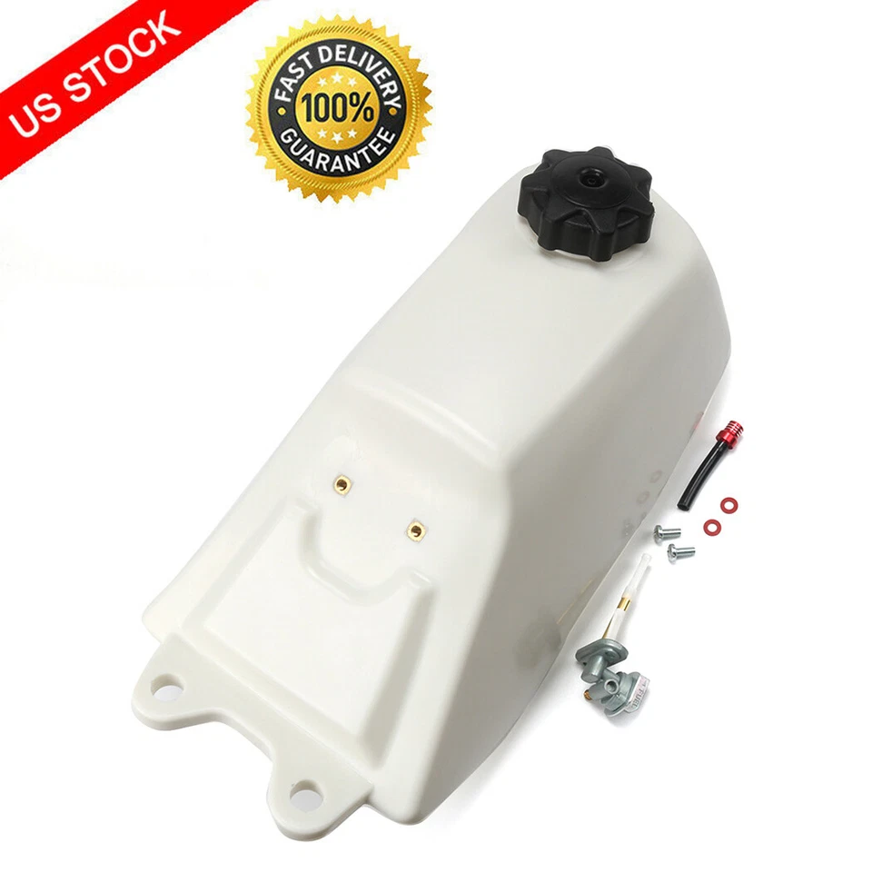 Tanque de combustible de gasolina para Yamaha Big Wheel 200 BW 200 1985-1988 con interruptor Petcock blanco Foto 1 de 4