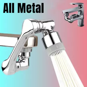 Metal 1080° Faucet Sprayer Adaptor, Extender, Aerator, Bubbler, Kitchen Tap - Picture 1 of 12