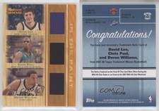 2007 Trademark Moves Triple Relics Orange In the Paint /99 David Lee Chris Paul