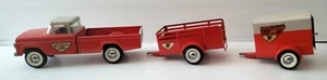 Vintage x 3 Set Nylint Ford U-HAUL Pickup Truck 2 Trailers - Imagen 1 de 21