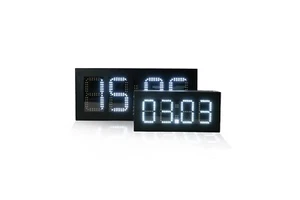4" LED-Digital-Uhr mit Datum- u. Temperaturanzeige, doppelseitig - Bild 1 von 6