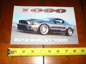  2012 SHELBY 1000 MUSTANG - DOPPELSEITIGES VERKAUFSBLATT / PROSPEKT - Bild 1 von 6