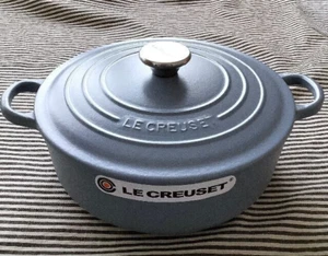 Le Creuset Japon Cocotte 24 cm mineral blue color New Unused No Box - Picture 1 of 7