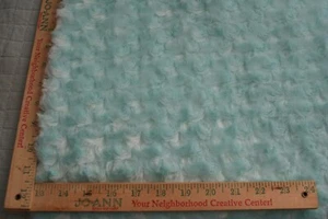 Minky Swirl Fleece Aqua Fleece Fabric 1 Yd +15 x 60" Sewing Craft Fast Shipping - Picture 1 of 3