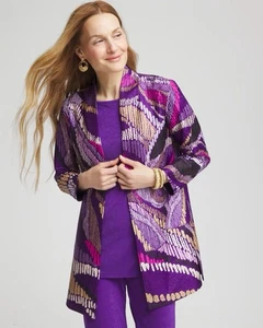 Chico's Rio Reversible Crushed Jacket XL - Picture 1 of 11