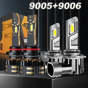 AUXBEAM Canbus 9005 9006 LED Headlight For Chevy Silverado 1500 1999-2006 GX Q25 - Picture 1 of 12