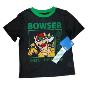 Super Mario Boys Pajama Shirt M (8) Short Sleeve Flame Resistant Sleep PJ NWT - Picture 1 of 4