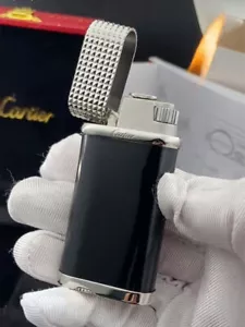 Encendedor para fumar Cartier clásico de lujo encendedor de gas con piedras y caja #A5 - Imagen 1 de 4