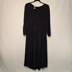 Vintage EXPO Fairy Grunge BLACK Handmade Ruched Tear Max Dress Size S/M Made USA - Picture 1 of 23