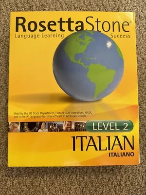 NEW SEALED Rosetta Stone Italian Level 2 Language Software for Windows, Mac - Image 1 of 4