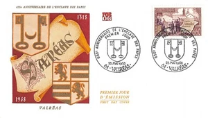 Envelope FDC France Anniversary Enclave of the Popes 1968 Valreas - Picture 1 of 1