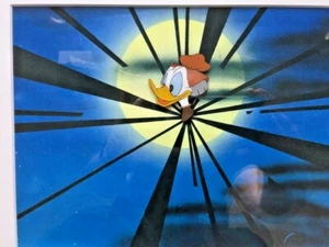 Framed Disney DONALD DUCK (Head)- ORIGINAL PRODUCTION CEL - Picture 1 of 3
