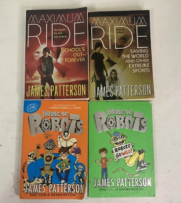 Lot of 4 Middle Grade James Patterson Paperback Books: Maximum Ride School’s Out Foto 1 de 4