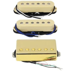 Pastillas FLEOR Alnico 5 SSH bobina única y puente dorado 14K para guitarra SG LP - Imagen 1 de 6