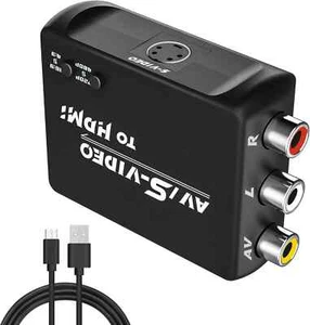 Convertidor RCA AV a HDMI | Convertidor de video S a HDMI | Audio CVBS compuesto - Imagen 1 de 4