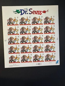 FUN 2004 Dr. Seuss USPS 37¢ Stamp Sheet of 20 – Theodor Geisel, Mint Condition - Picture 1 of 7