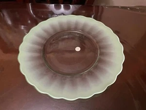 Princess House Cottage Tulip Green Edged Platter RARE Collectable (6417) - Picture 1 of 3