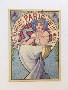 MUCHA LOS CICARRILLOS PARÍS SON LOS MEJORES DAMA FUMADORA PÓSTER EN PAPEL REPRO - Imagen 1 de 1