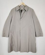 CLIPPER MIST Mens Poly Cotton Blend Trench Over Coat w/ Zip-Out Liner size 42 R