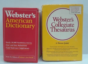Merriam-Webster Collegiate Dictionary 11th Edition & 2nd Edition Thesaurus Combo - Picture 1 of 23