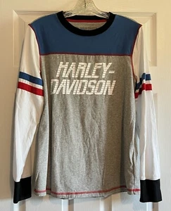 Harley Davidson Damen 03 Race Jersey Colorblock Langarmshirt Medium - Bild 1 von 6