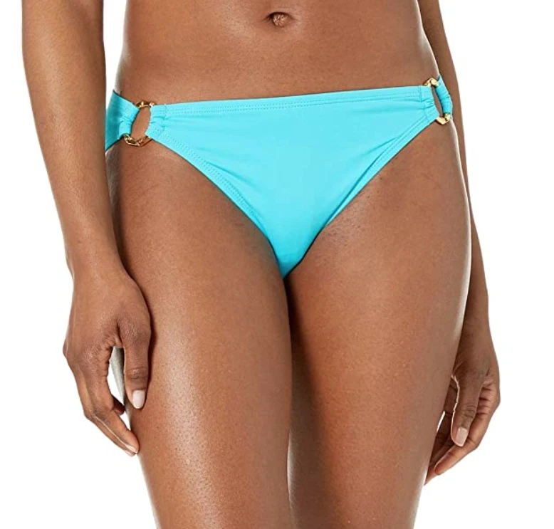 Tommy Bahama Aqua Blue Pearl Ring Hipster Bikini Women’s Size S 8558