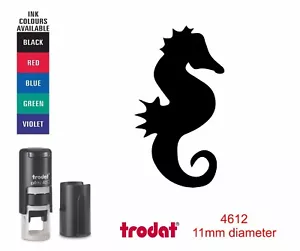 Seahorse Rubber Stamp 11mm pocket size, customer reward, loyalty card scheme - Picture 1 of 1