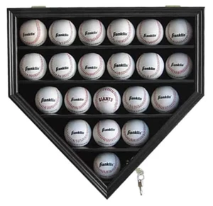 Vitrina de béisbol DisplayGifts soportes de béisbol para exhibición de pelotas, 21 ranuras - Imagen 1 de 8